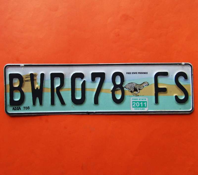 Old Free State Car Number Plate