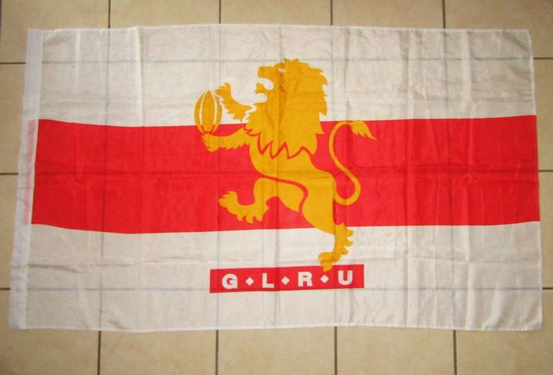Large Golden Lions Rugby Flag