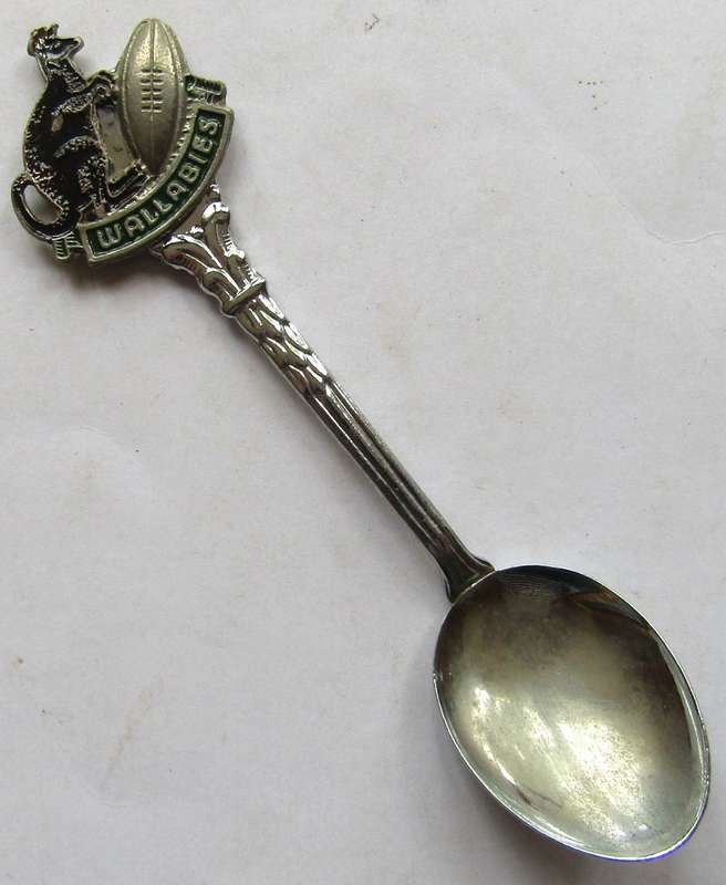Old Wallabies Rugby Crested Spoon
