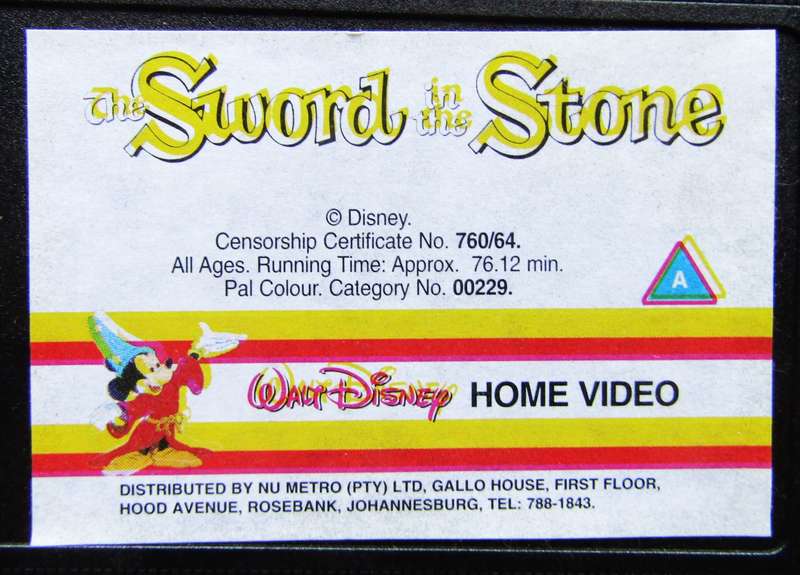 The Sword in the Stone - Walt Disney VHS Tape