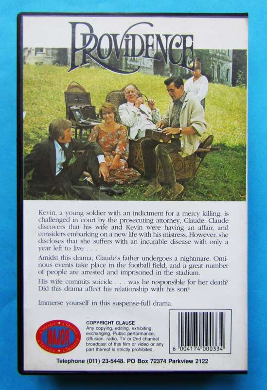 Providence - Dirk Bogarde - Movie VHS Tape