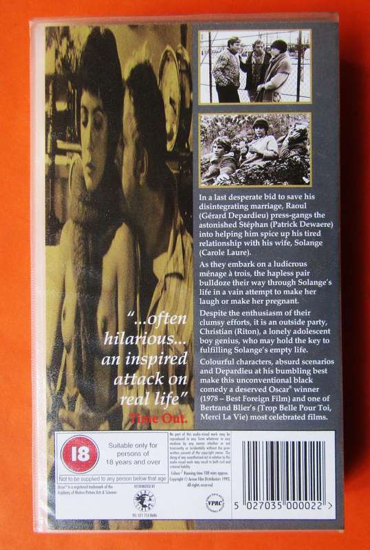 Préparez Vos Mouchoirs - Movie VHS Tape (1993)