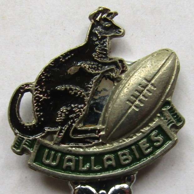 Old Wallabies Rugby Crested Spoon