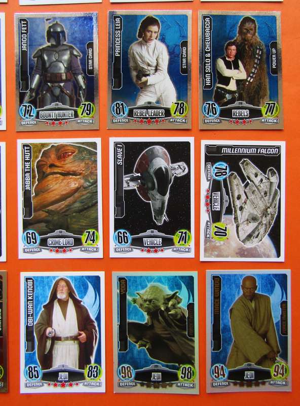 Lot of 20 Star Wars Force Attax Trading Cards