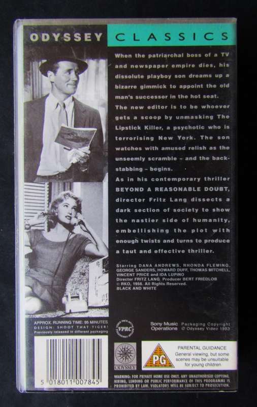 While the City Sleeps - Crime Movie VHS Tape (1993)
