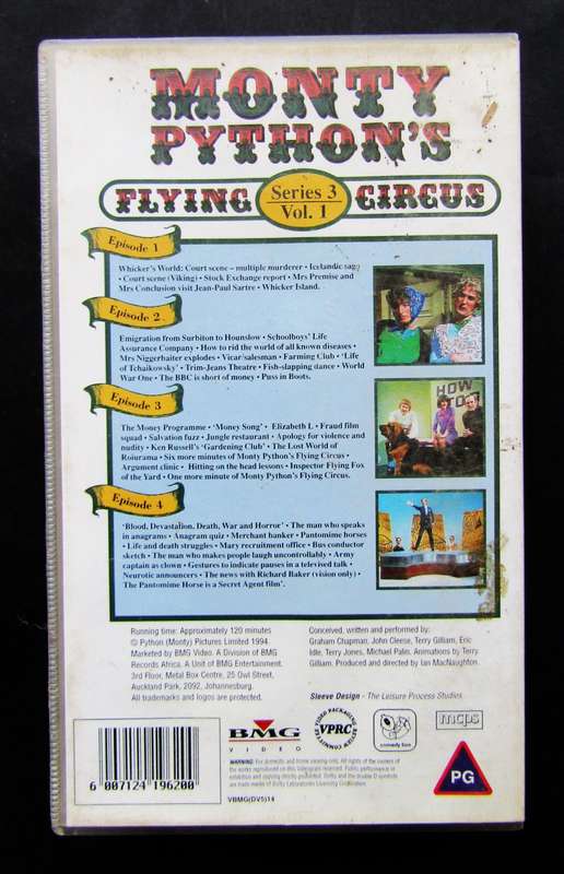 Monty Python's Flying Circus - Series 3 Vol 1 - VHS Tape (1994)