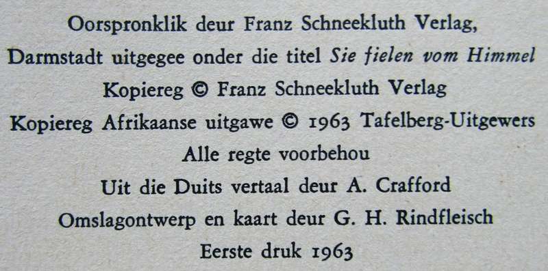 Die Valskerm Bataljon - Hardcover Book (1963)