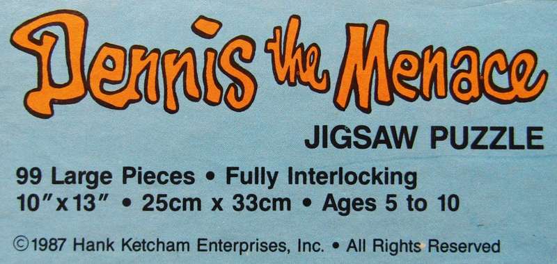 1987 Dennis the Menace Jigsaw Puzzle