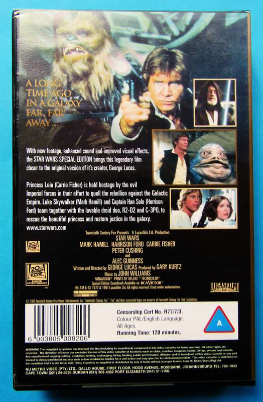 Star Wars - Special Edition - Movie VHS Tape (1997)