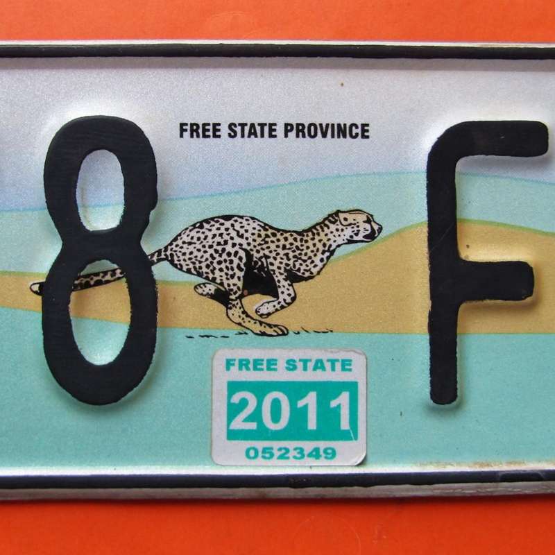 Old Free State Car Number Plate