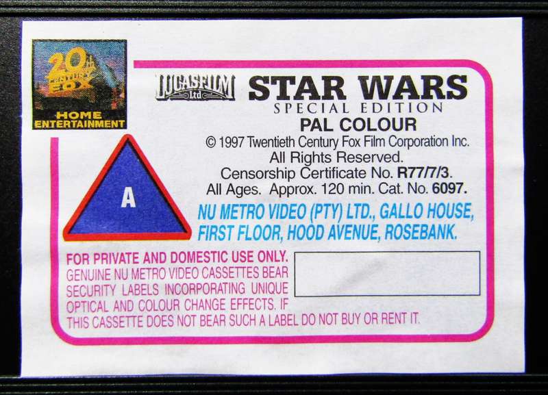 Star Wars - Special Edition - Movie VHS Tape (1997)