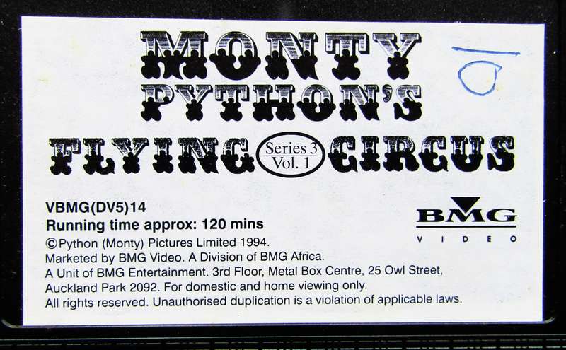 Monty Python's Flying Circus - Series 3 Vol 1 - VHS Tape (1994)