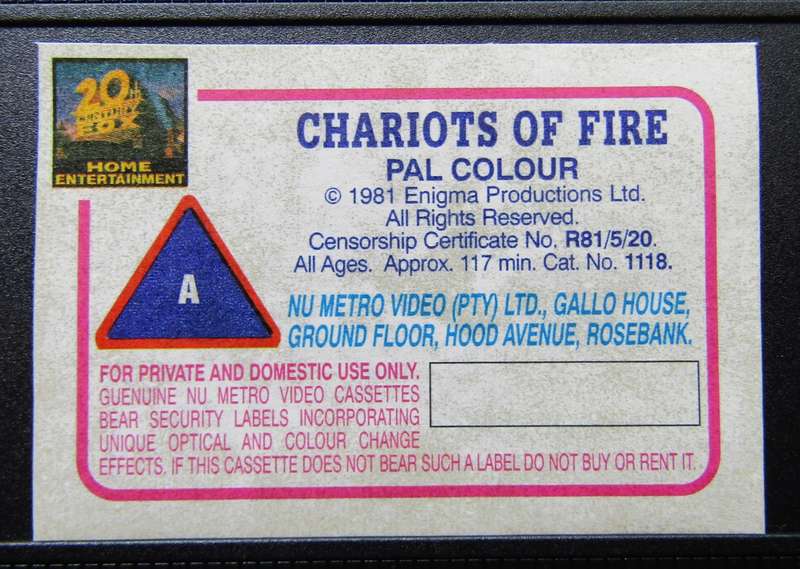 Chariots of Fire - Movie VHS Tape (1995)