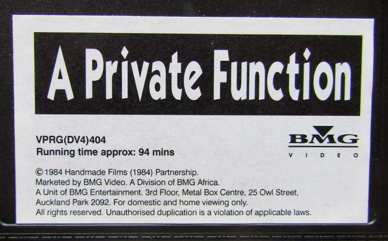 A Private Function - Movie VHS Tape (1996)