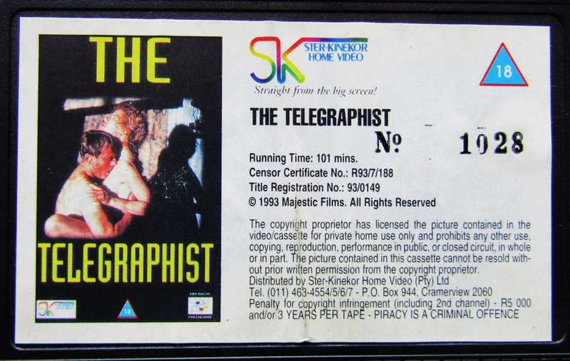 The Telegraphist - Movie VHS Tape (1993)