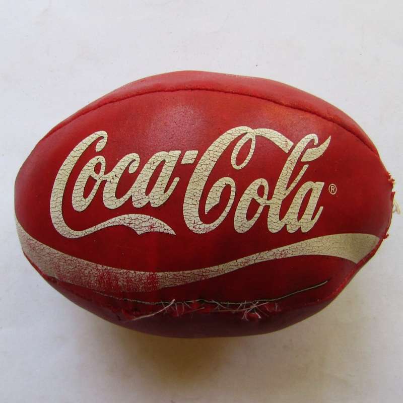 Old Coca Cola Mini Rugby Ball