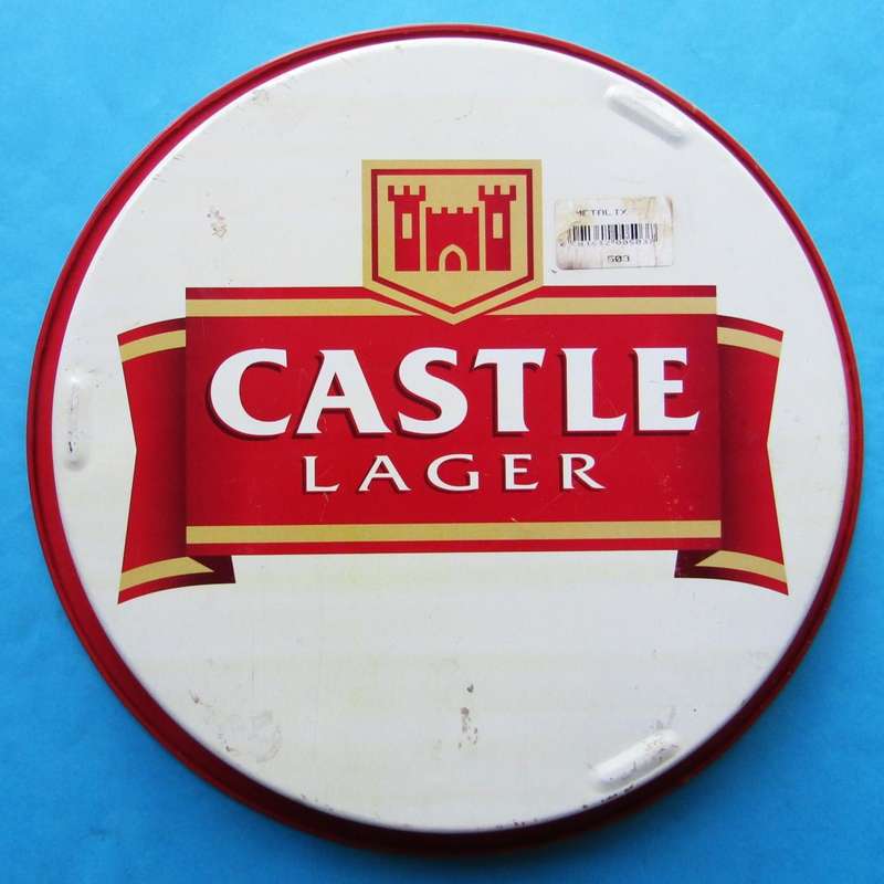 Old Castle Lager Beer Metal Bar Tray