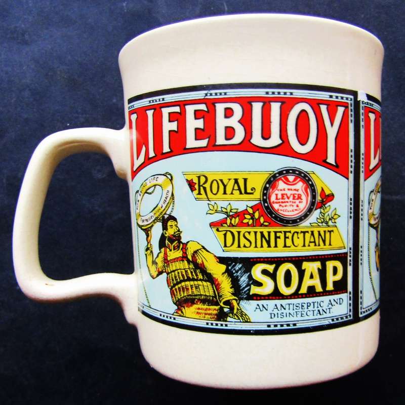 Old Lifebuoy Soap Advertising Mug