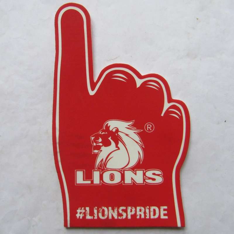 Old Lions Rugby Foam Hand Display