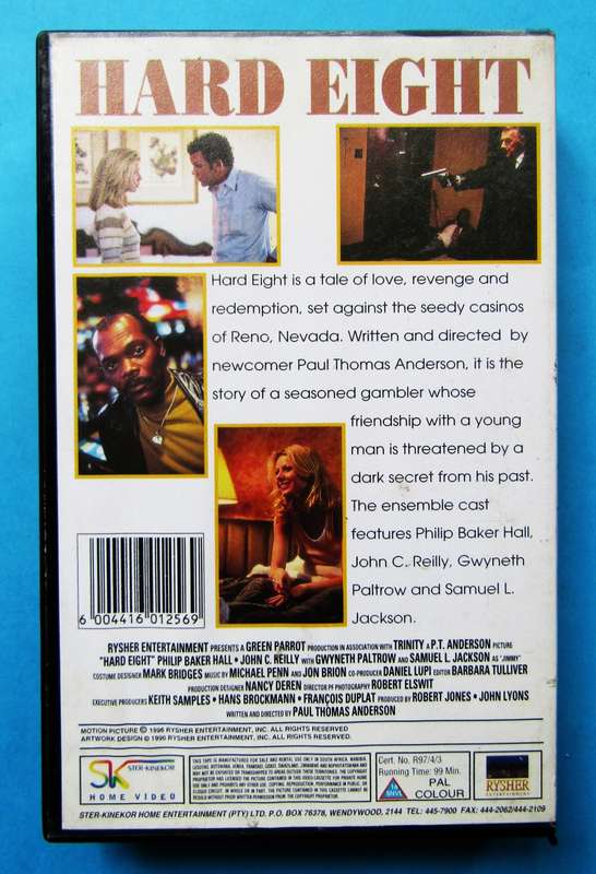 Hard Eight - Gambling Movie VHS Tape (1996)