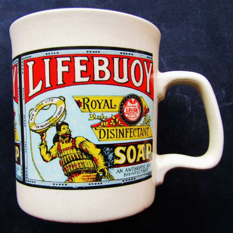 Old Lifebuoy Soap Advertising Mug