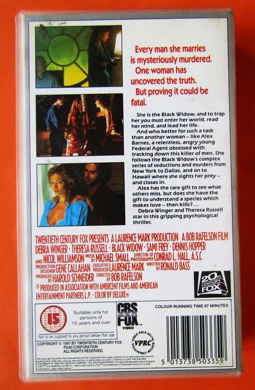 Black Widow - Movie VHS Tape (1992)