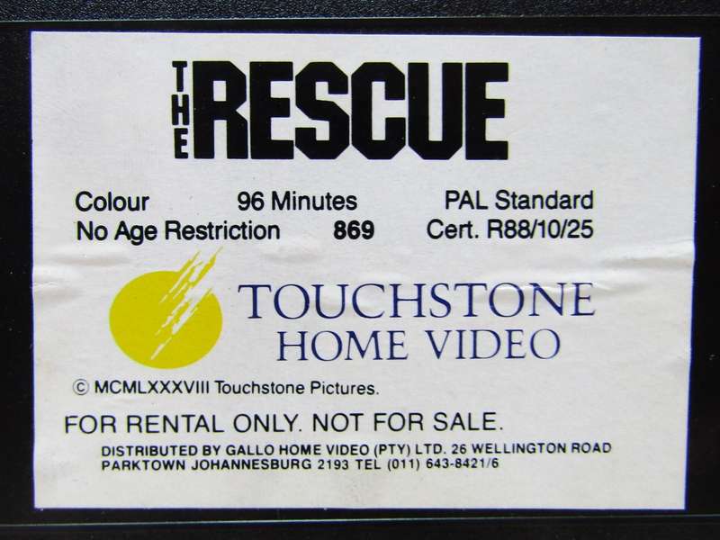 The Rescue - Movie VHS Tape (1988)
