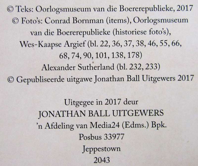 Die Anglo Boereoorlog in 100 Objekte - Hardcover Book (2017)