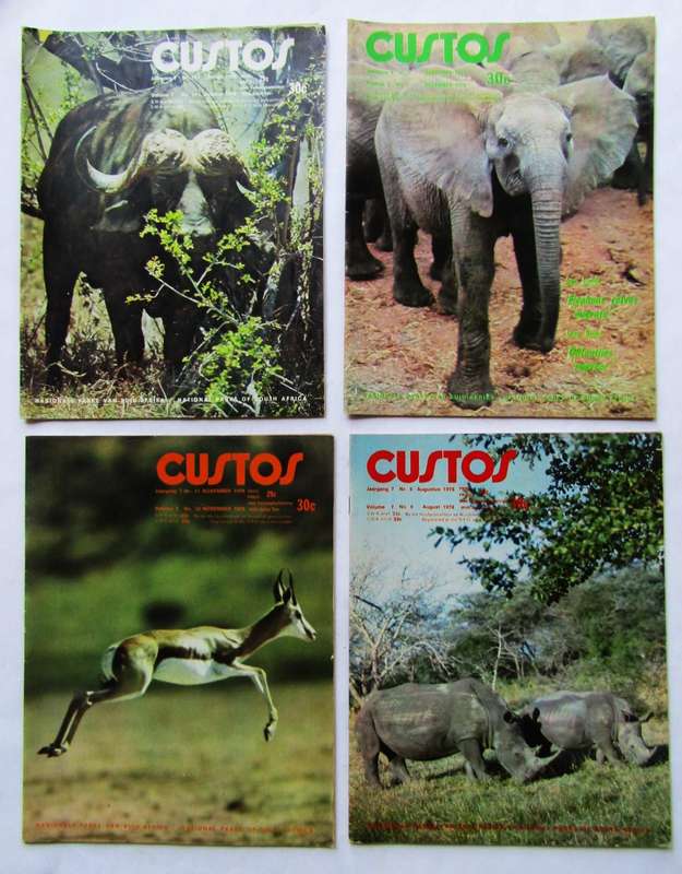 4 Custos National Parks Board Magazines from 1978