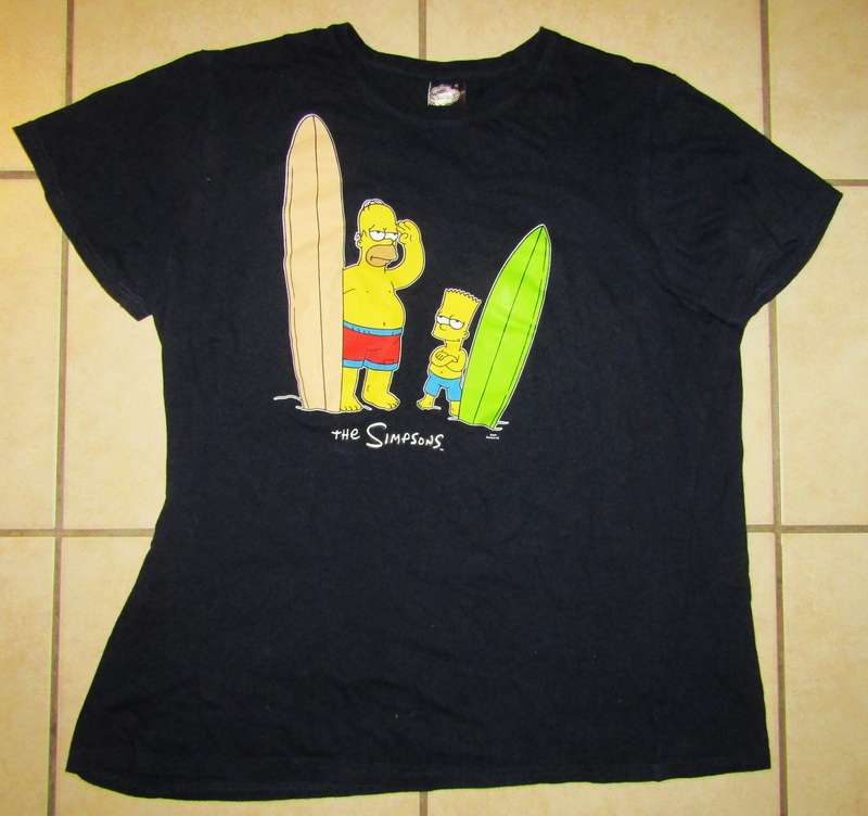 The Simpsons - Bart and Homer Surfing T-Shirt