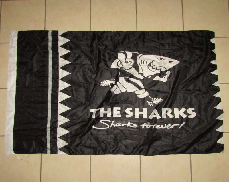 Large Sharks Rugby Flag