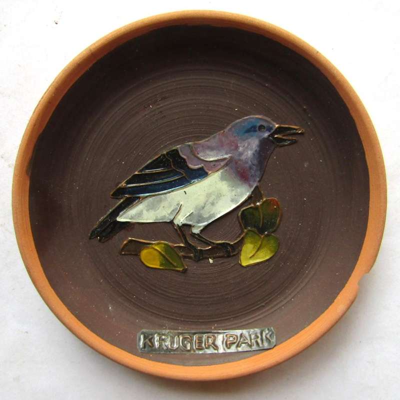 Old Kruger Park Bird Ceramic Display