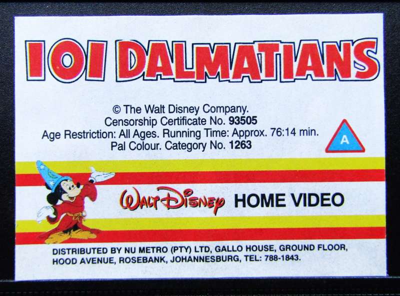 101 Dalmatians - Walt Disney - Movie VHS Tape