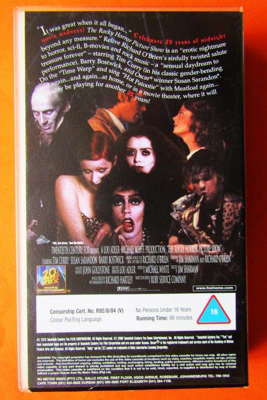 The Rocky Horror Picture Show - Movie VHS Tape (2000)