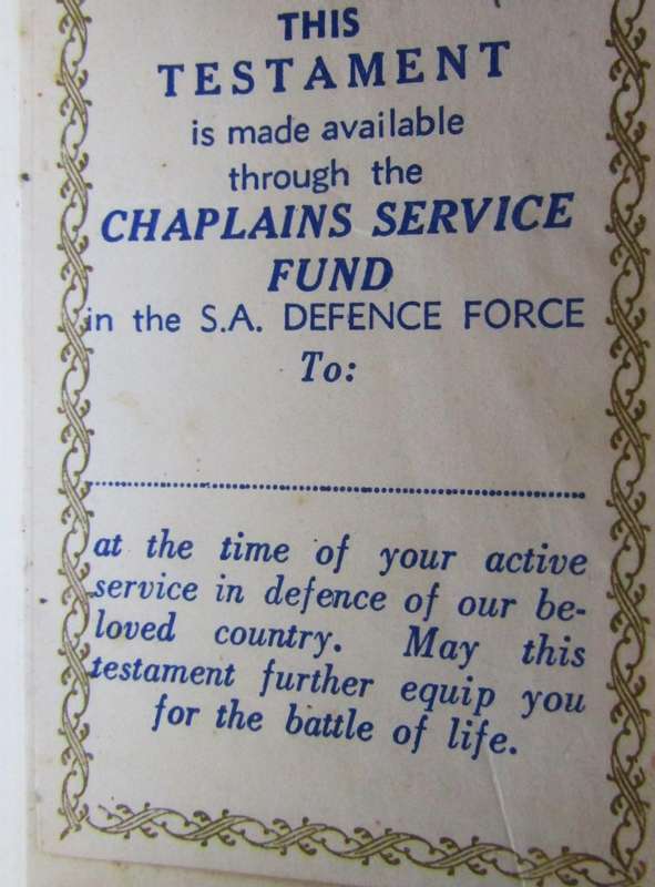 1976 SADF English Pocket Bible
