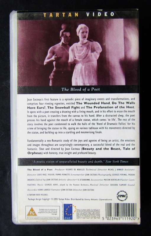The Blood of a Poet - Movie VHS Tape (1993)