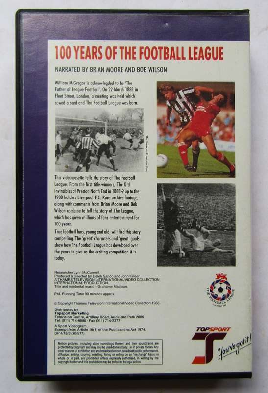 100 Years of the Football League - VHS Video Tape (1988)
