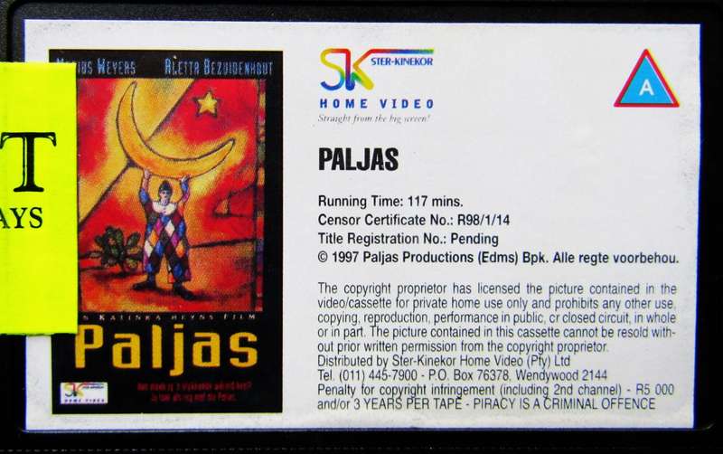 Paljas - Afrikaans Movie VHS Tape (1997)