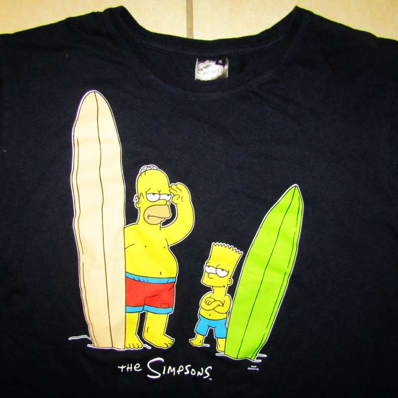 The Simpsons - Bart and Homer Surfing T-Shirt