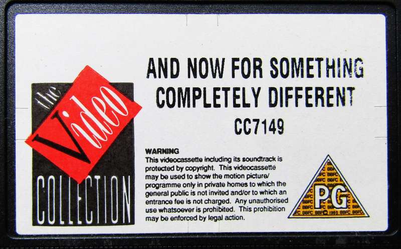 Monty Python's and Now for Something Completely Different - VHS Tape (1993)