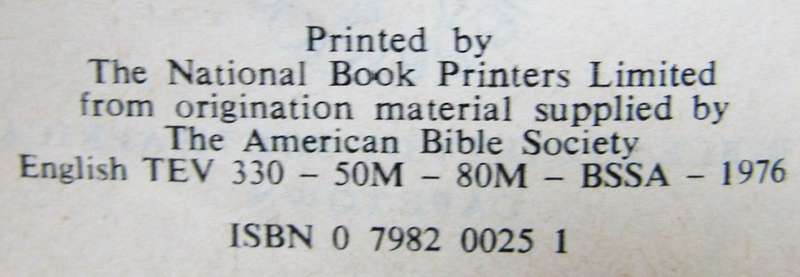 1976 SADF English Pocket Bible