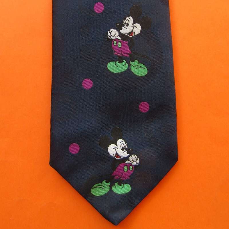 Old Disney Mickey Mouse Cartoon Neck Tie