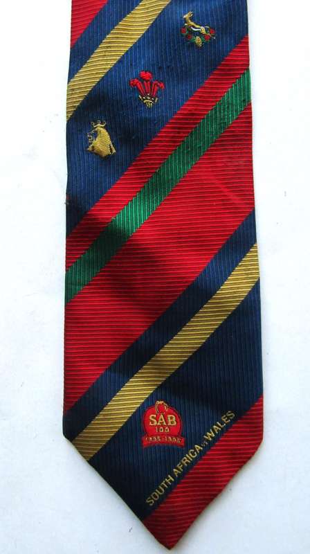 1995 Springboks vs Wales Rugby Neck Tie