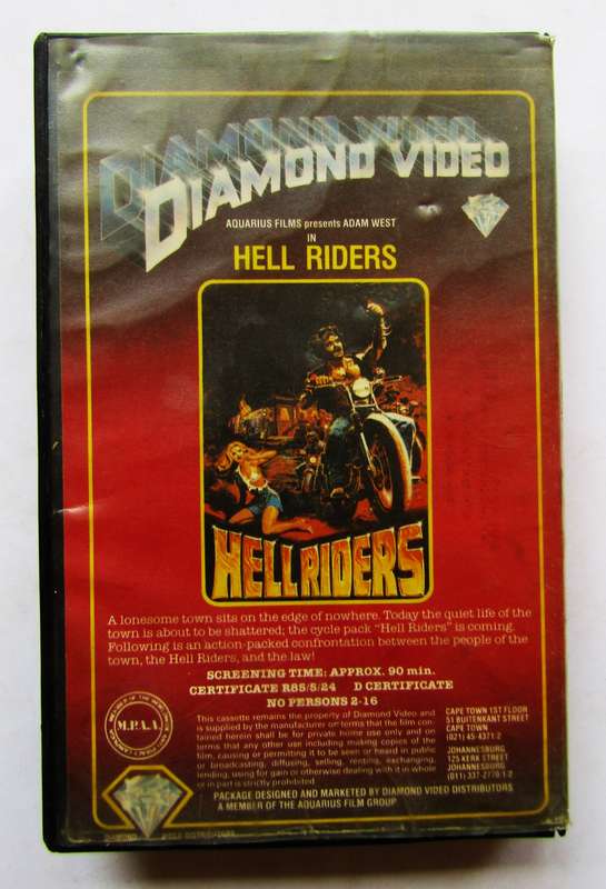 Case for a 1985 Hell Riders Movie VHS Tape
