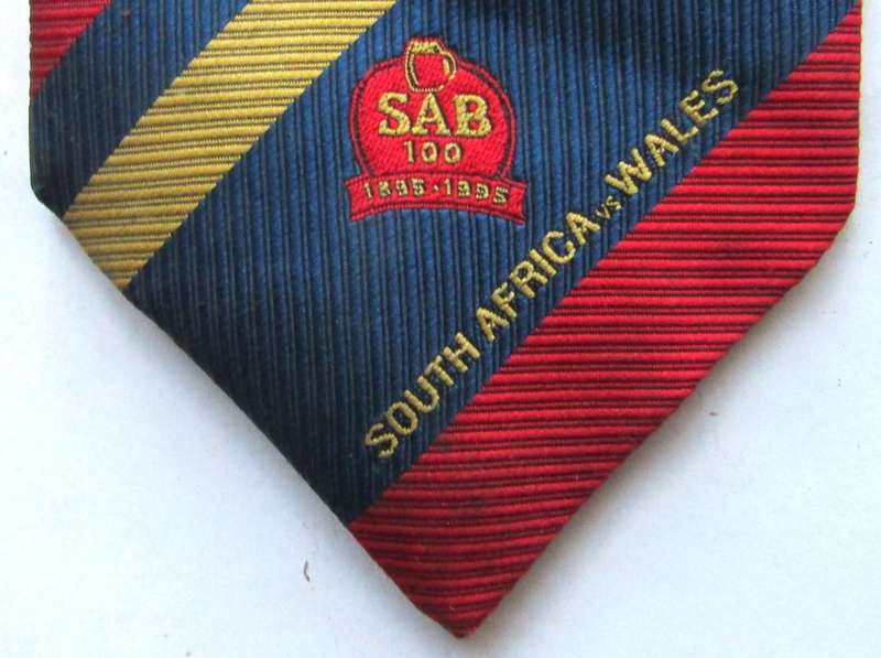1995 Springboks vs Wales Rugby Neck Tie