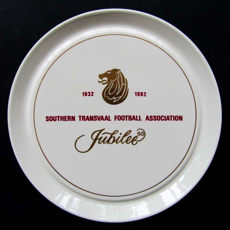 1982 Southern Transvaal Football Association 50 Year Jubilee Display Plate