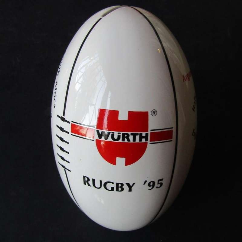 1995 Wurth Advertising Rugby Ball Shaped Money Box