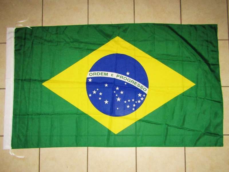 Large Old Brazil Country Flag