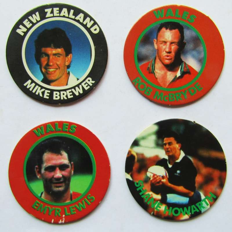 Lot of 4 Rugby World Cup Tazo Slammers from 1995