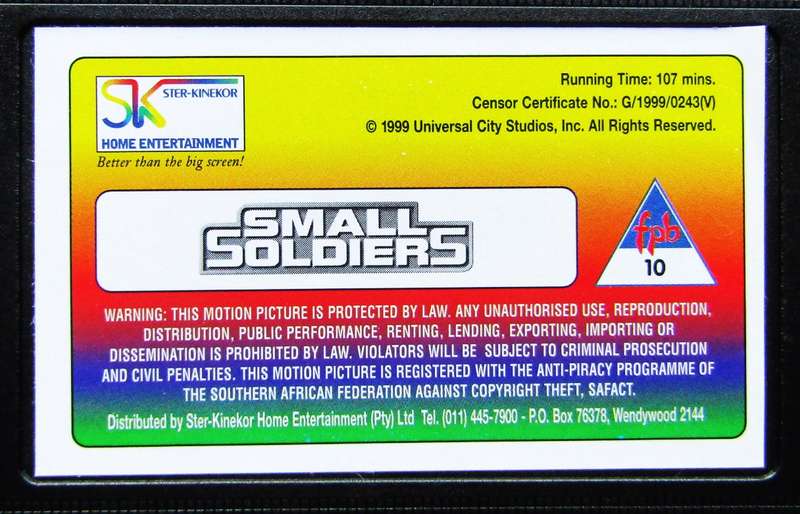 Small Soldiers - Movie VHS Tape (1999)